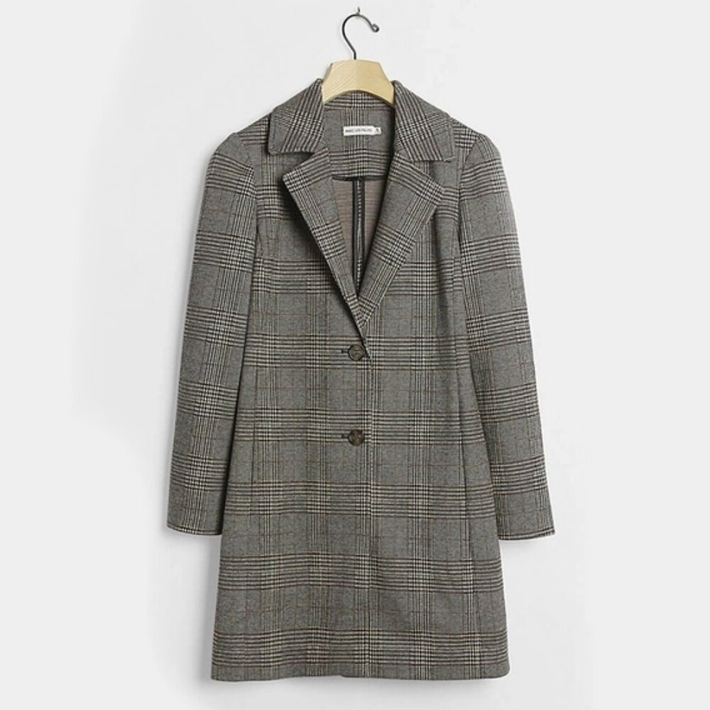 Avec Les Filles Plaid Coat Size XS